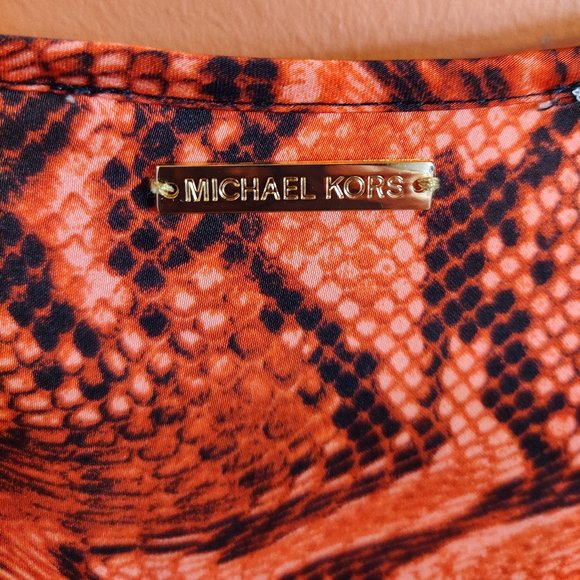 MICHAEL KORS Burnt Orange Patterned Blouse - Picture 5 of 5